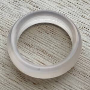 White Agate Crystal Ring Size 6.5 - #3